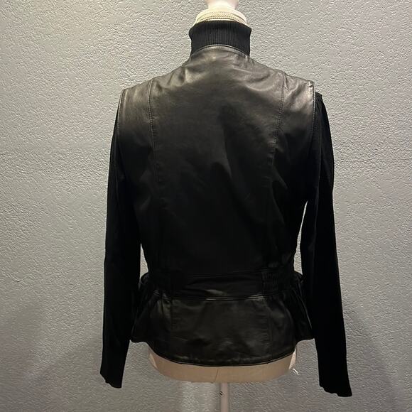 Harley Davidson Button Front Leather Vest with Cinch Waist & Pockets-M - Picture 5 of 15